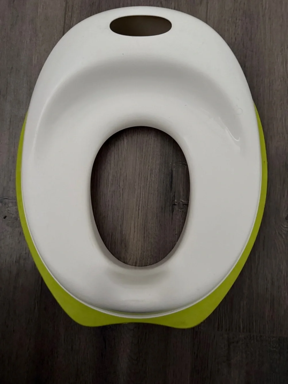 White and Lime Toddler Potty Seat - Comfortable Soft-Edge Toilet Trainer